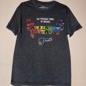 Marvel Gray Periodic Table Graphic Tee